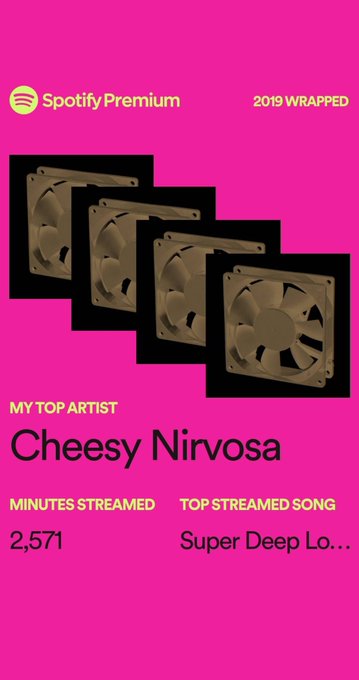 NAHHH how could a 30 minute loop of a fan be my #1 most listened to song on @Spotify this year?! I mean<a href="/tag/spotifywrapped"class="tags"><span>#spotifywrapped</span></a>
