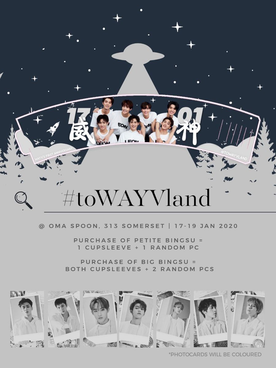 TOWAYVLAND's tweet photo. 🌠 Cafe Event Notice 🌠
✈ 𝗧𝗼 𝗪𝗮𝘆𝗩 𝗟𝗮𝗻𝗱 🚀

Cafe Event For WayV  Anniversary /  Kun &amp; Lucas Birthday

📍 Oma Spoons 🍧

🗓 17 - 19 Jan 2020 ⁉️

Fanpack details will be released soon 💚

#toWAYVland https://t.co/G9nJGuW49p