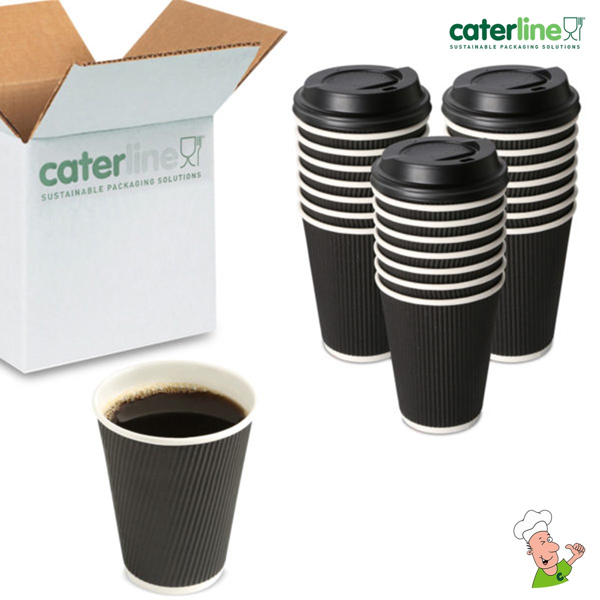 caterlineonline's tweet photo. You know what they say: everyone (&amp; everything) looks better in black! The most flattering of all colours, nothing beats an all-black Ripple Cups with Lids🖤
https://t.co/K9UBb2Byfj

10% Off Your First Order! Enter Code “JoinCater”, at Checkout. https://t.co/v0wUt8raVL