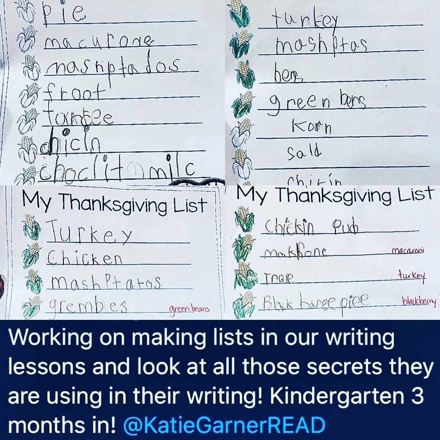 KatieGarnerREAD's tweet photo. 📝Kindergarten Teacher @LehmanKinders “Making lists in writing lessons &amp; look at all the phonics ‘Secrets’ they’re using! KINDERGARTEN....3 months in!”
😂✏️😂Vid Clip 📺Using Brain Science to Boost Beginning Writing https://t.co/tZ8NucsNi6 #BrainRead 🧠#SecretStories #KinderChat https://t.co/f56Q1mdbQH