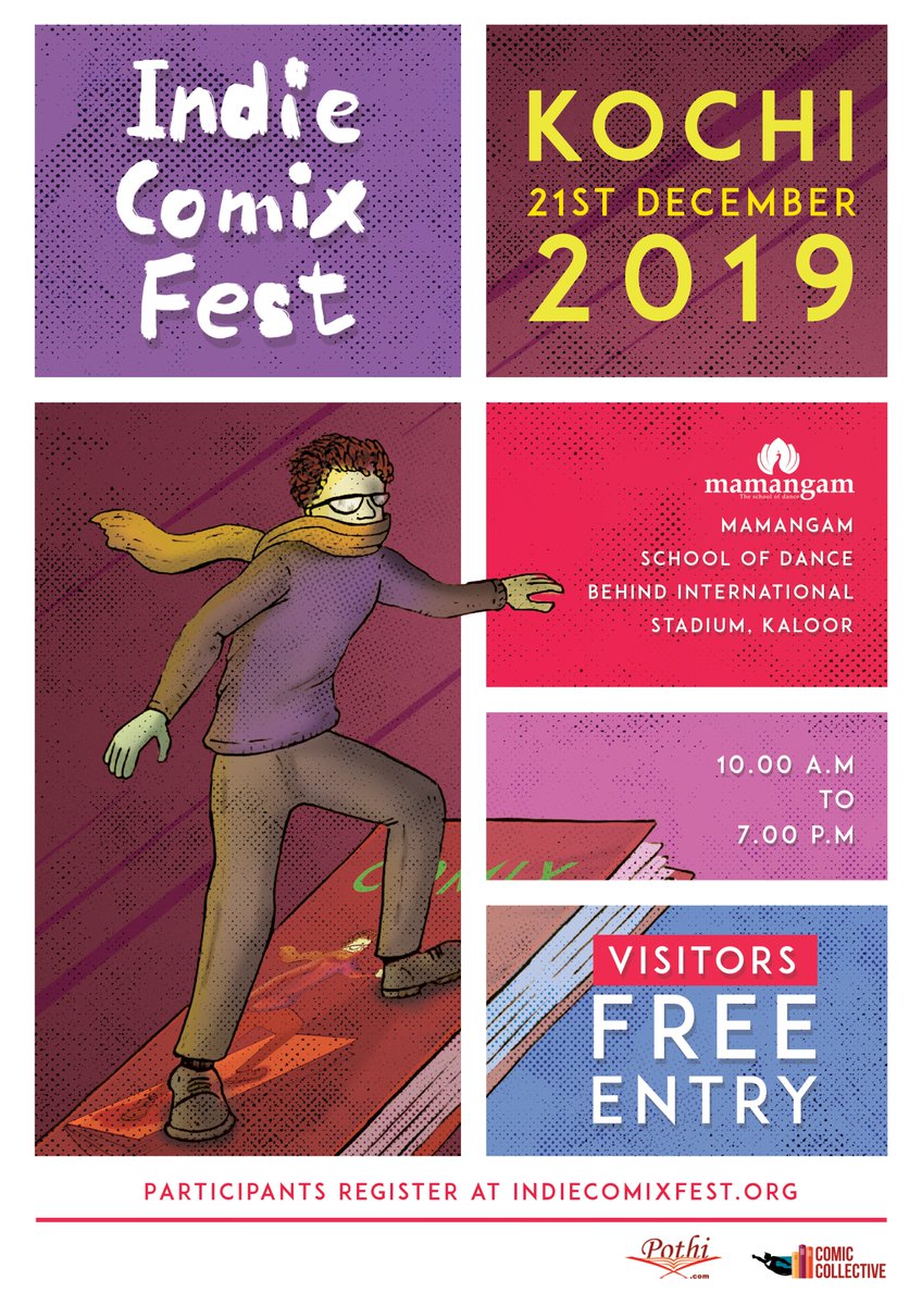 comiccollectiv3's tweet photo. The @indiecomixfest returns for its second edition in Kochi...! Artists/Creators who wants to participate, register at https://t.co/ggAu0UO9TJ 👌

Date: Saturday 21st December 2019
Time: 10.00 A.M to 7.00 P.M
Loc: @mamangamkochi
 
Entry is free and open to all :) #kochi #Kerala https://t.co/O3flDOwoPe