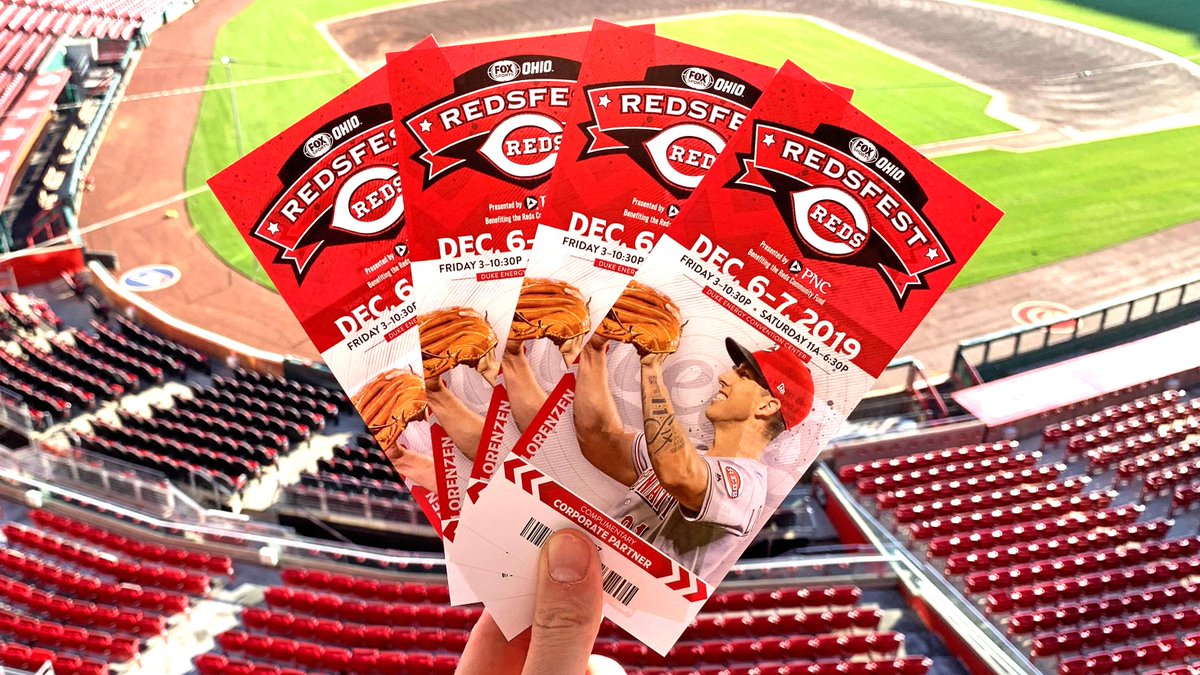Reds's tweet photo. 🚨 REDSFEST TICKETS GIVEAWAY 🚨

RETWEET to enter to win four (4) two-day passes to 2019 #Redsfest! Must enter before 10 a.m. ET, Friday, Dec. 6. Winner chosen randomly. Rules: https://t.co/IyCtDotaeH

Redsfest is tomorrow and Saturday! ℹ️ https://t.co/gZHoE3agvL https://t.co/fOUMV17Jkq