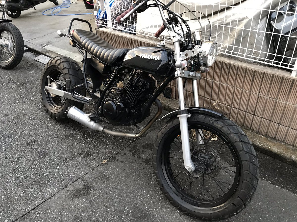 TW200 メッキタンク 快調です！ロンスイ スカチューン バッテリー新品