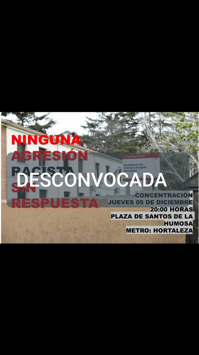 Desde Raíces hemos decidido desconvocar la concentración de HOY DÍA 5 DE DICIEMBRE debido a que consideramos mejor unir fuerzas para acudir este DOMINGO 8 DE DICIEMBRE A LAS 12:00 EN EL PARQUE DE CLARA EUGENIA. Disculpamos la confusión generada