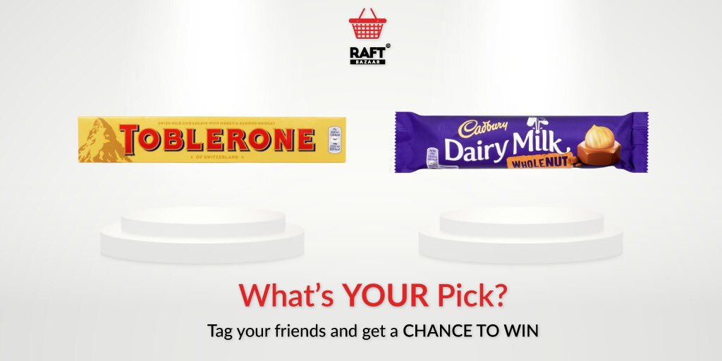 RAFTExperience's tweet photo. Don’t chocolates just taste 10x sweeter in the winters? ❄️

Are you a #toblerone person or is #cadbury the way to go? 🍫

Let us know 👇

#chocolate #raftbazaar #lifeismore #ThursdayMotivation #UltraNightMode #Islamabad #pakistan #winter #chill #nuts #wholenut #chocolatelove https://t.co/2UhTsQXBzY
