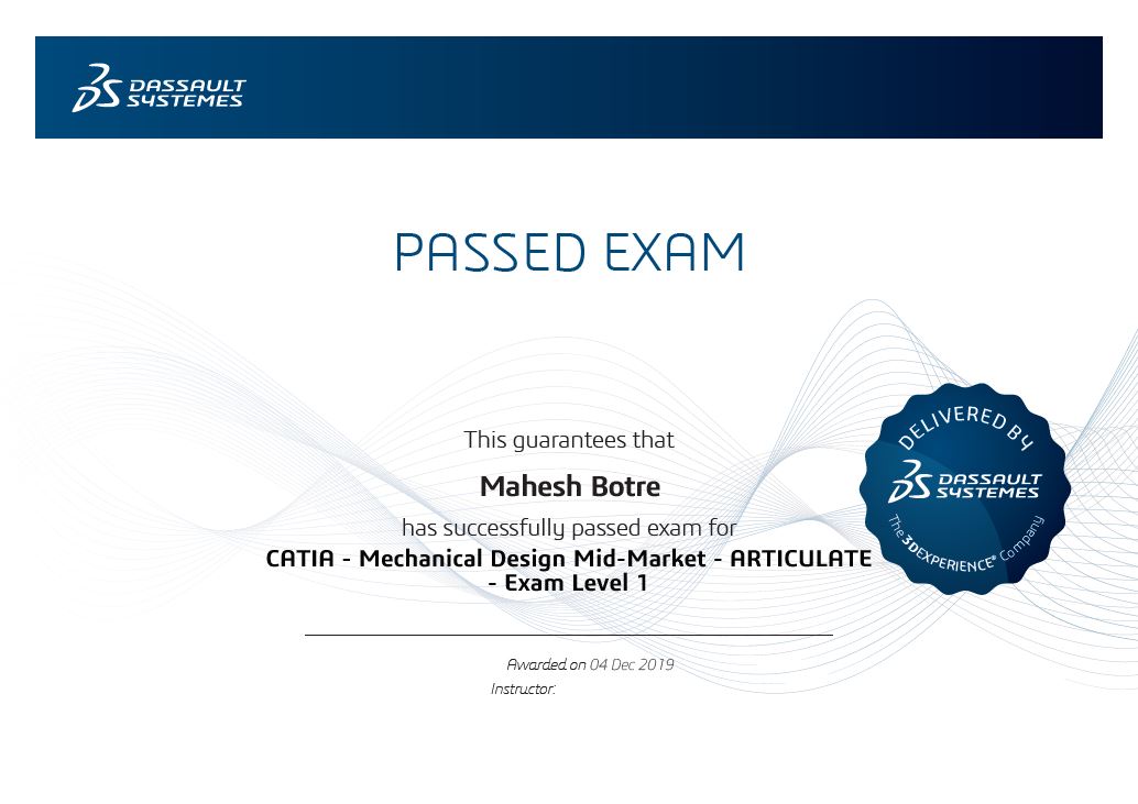 Cadmarc_PvtLtd's tweet photo. Congrats to team #CADmarC! our Director Sathish Mathysekaran, Prashant Chauhan, and Mahesh Botre for their successful CATIA - Mechanical Design Mid-Market - ARTICULATE Certification. Well Done team.
#TeamCADmarC #MidMarket #Certification #3DEXPERIENCE @3DSIndia @3DSCATIA https://t.co/XcaKR4ZRZk