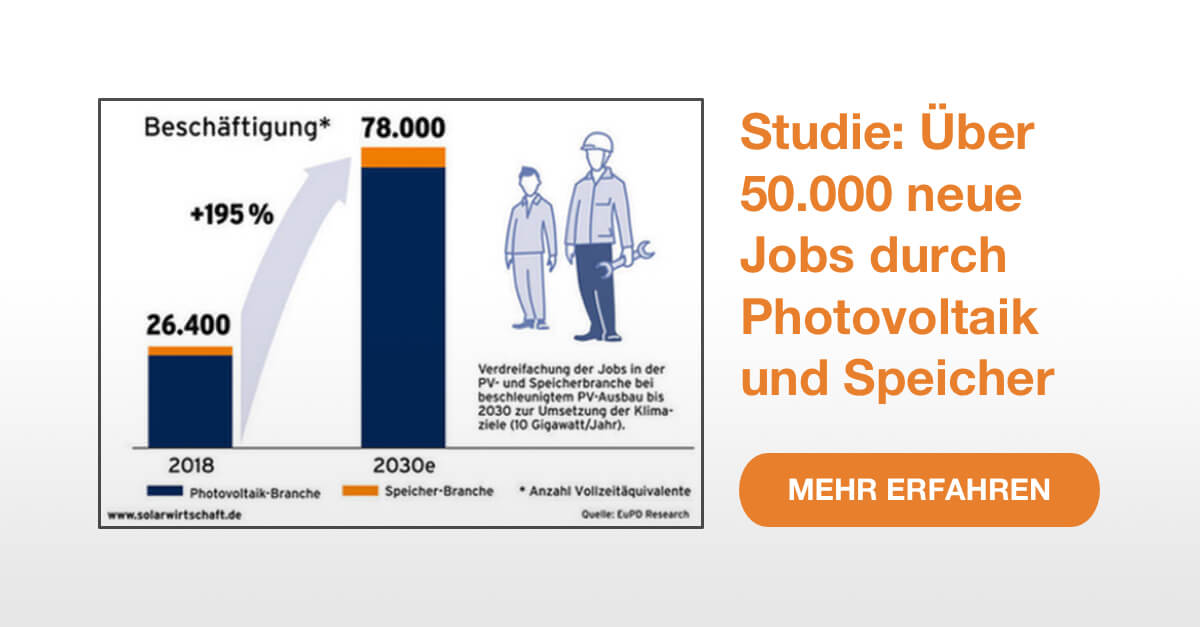QVSD_ev's tweet photo. Studie: Über 50.000 neue Jobs durch Photovoltaik und Speicher /// https://t.co/VKXuhU6qyC https://t.co/SUqAFfWZ3P