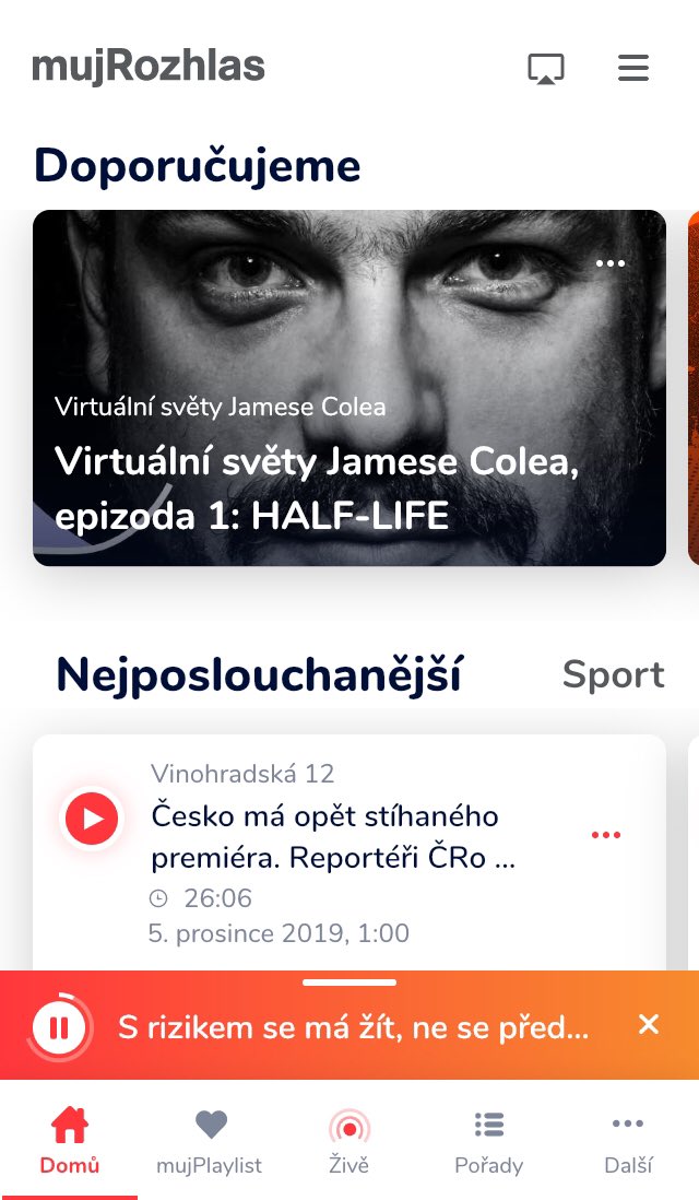 ZuzLip's tweet photo. Pecka! @mujROZHLAScz včera spustil obří online audio archiv můjRozhlas - jsou tam živá vysílání i záznamy pořadů a podcasty. Ve spolupráci s @asymbo spustili i appku, takže můžu poslouchat i z mobilu. Na Česko dobrý! #mujrozhlas https://t.co/6JihuspYMO
