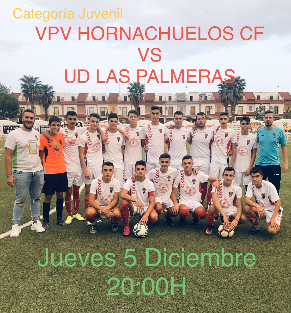Esta tarde disputaremos un nuevo partido de liga frente a la UD LAS PALMERAS a las 20:00h.
Acércate a disfrutar con nuestros juveniles 💪💪💪 #VamosVPV