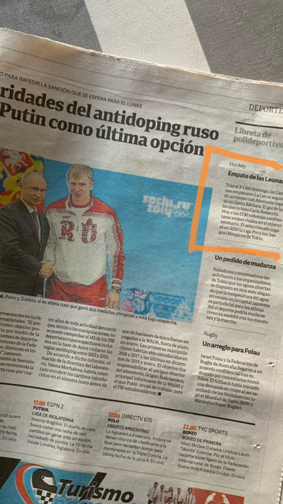 El Hockey jugando de local con 5000 personas y los medios dedican esto 🤦🏻‍♂️ @LeonasHockeyAR <a href="/LasLeonasHockey/">las leonas</a> <a href="/LeonasARGHockey/">LasLeonasHockeyARG</a>  <a href="/LosLeonesHockey/">Los Leones</a>