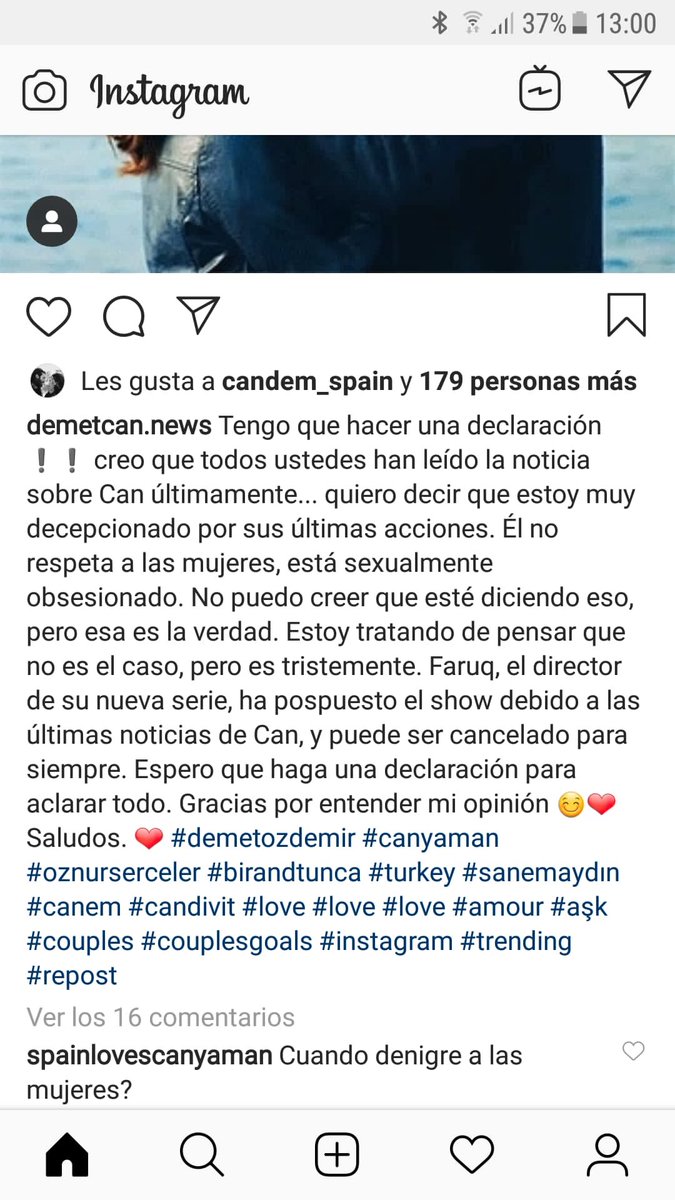 CanYamanAlbatra's tweet photo. Que tal si la denunciamos entre tod@s y le cerramos la página ??? Que se meta en su vida y deje la de Can Yaman. Demasiadas envidiosas empiezan a salir y publicar tonterías !!! #CanYamanInSpain #FinalDolunayDivinity #Canyaman https://t.co/1bJhBU00Vu