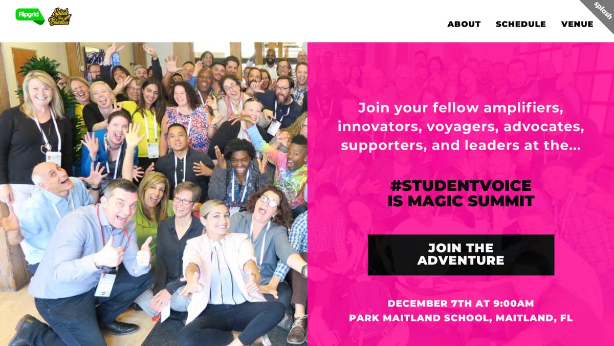 JenWilliamsEdu's tweet photo. 2⃣ more days until #StudentVoiceSummit! Absolutely thrilled to join @AdobeForEdu, @Flipgrid, + a fab group of educators ready to dream big together in a full day of #StudentVoice exploration!
Just heard there are still a few open spots!
Registration 🆓➡️ https://t.co/RtnMy34YhI! https://t.co/BhV0e4N85S