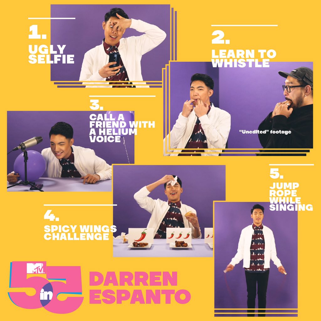 UMG_PH's tweet image. ❗You know what to do! Darren Espanto's #MTV5in5 is now live. Get to know 5 things he has always wanted to do! 💚