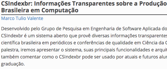 CSIndexbr (@csindexbr) on Twitter photo Confirmada palestra sobre o CSIndexbr na Escola de Verão do <a href="/dcc_ufmg/">DCC / UFMG</a>, evcomp.dcc.ufmg.br/?q=pt-br Confirmada palestra sobre o CSIndexbr na Escola de Verão do <a href="/dcc_ufmg/">DCC / UFMG</a>, evcomp.dcc.ufmg.br/?q=pt-br