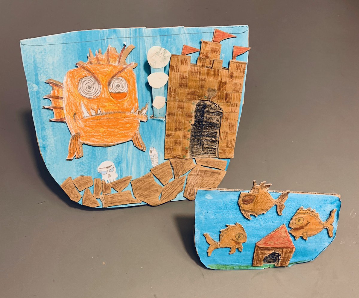 BIS_PS_Library's tweet photo. @Mo_OHara student inspired to create art based on your characters. She forgot to give it to you during your visit so we get to enjoy it as library art. #bislearns https://t.co/9WORLrRzrl