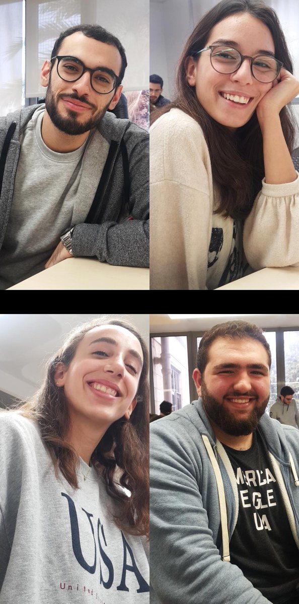 Joe_TOTWorld's tweet photo. All smiles before the presentation!! Let's hope they have the same expression after it! #ENGL256D https://t.co/WVaeXui9sc
