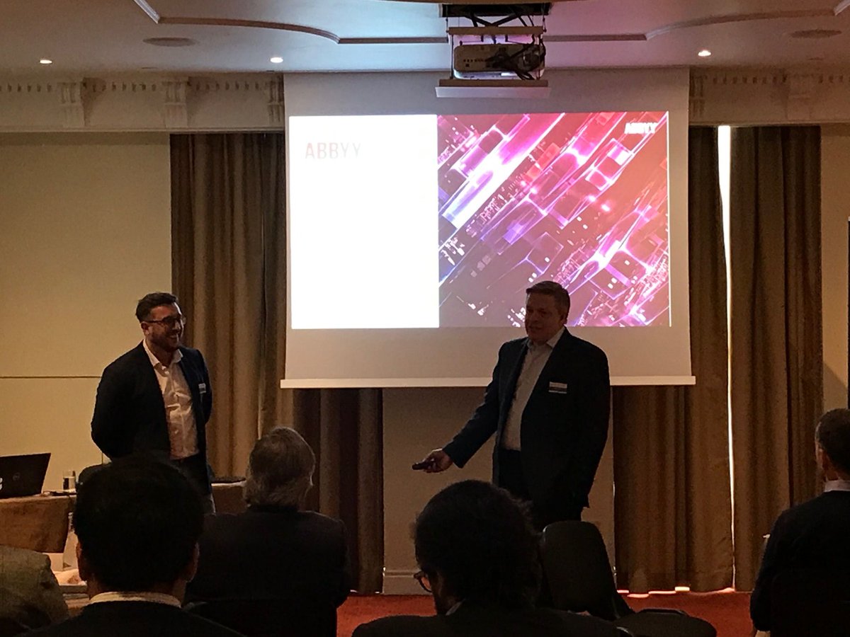 ABBYY_Software's tweet photo. Today we're in Lisbon with our partner @Capgemini, presenting #DigitalIQ and #ProcessIQ to our customers to enable them have a successful #DigitalTransformation Journey. Thank you for a great overview and deep insights on #DataCapture #MobileCapture #ProcessMining #RPA, and more. https://t.co/I749y0dnBS