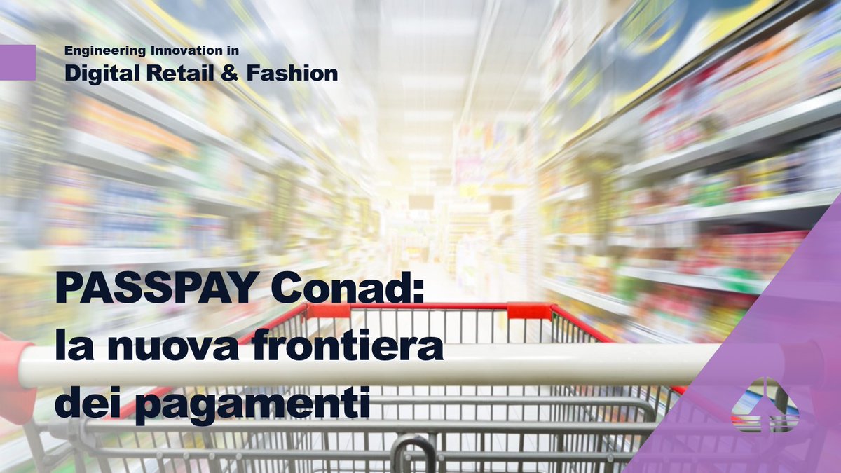 EngineeringSpa's tweet photo. Pagare la spesa senza estrarre carte di credito o portafogli: con PassPay @Conad di #EngineeringSpa anche il supermercato diventa smart.
https://t.co/wtHuNCujuz
#DigitalRetail #SmartRetail #AI #Payments https://t.co/8GpHleqPZY
