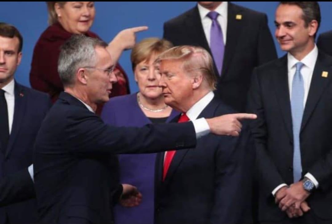 - There's the door!

Two Norwegians rush to help out. Prime Minister of Norway <a href="/erna_solberg/">Erna Solberg</a> and Nato Secretary General, 
<a href="/jensstoltenberg/">Jens Stoltenberg</a>