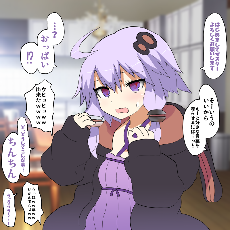 ボイスロイド
中学生の家に買われてきて変な言葉しかしゃべらせて貰えない運命の結月ゆかりさん 
