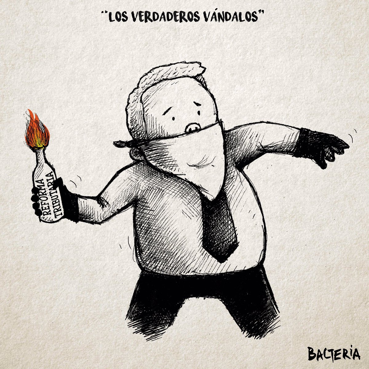 "LOS VERDADEROS VÁNDALOS" la caricatura del jueves en .@lanuevaprensaco