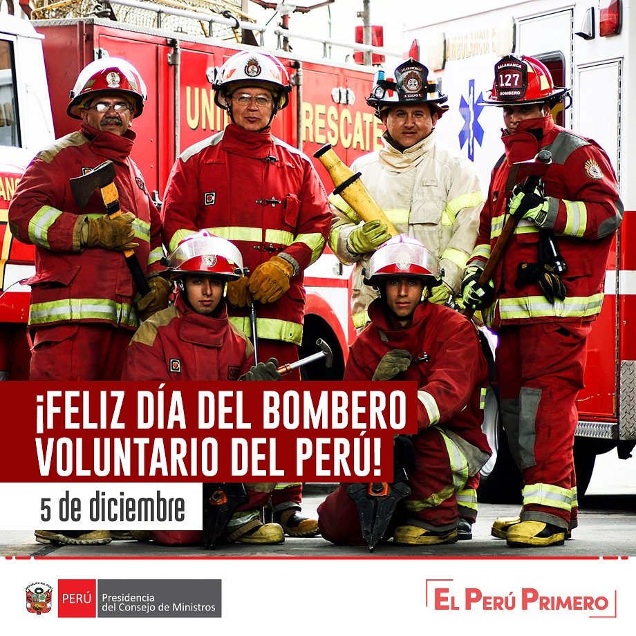 imagen para saludar a bomberos voluntarios  de Peru