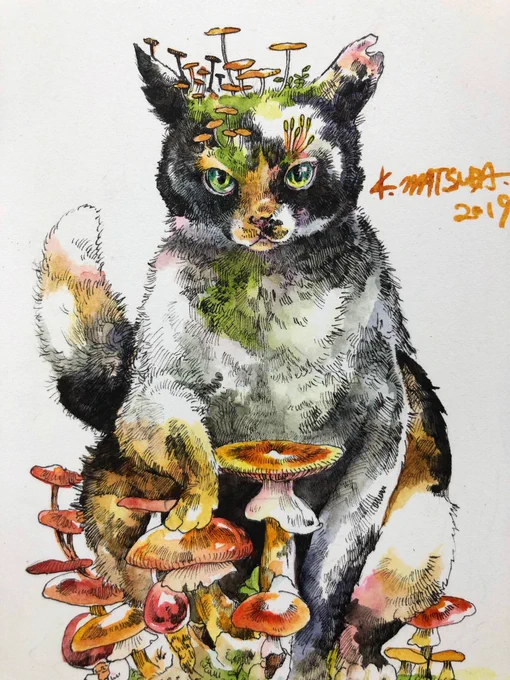 wander parlorでは簡易ですが、額装付きハガキ大原画を30,000円で販売いたします。こちら、当日は先着順になりますのでよろしくお願いいたじす。

現在ひいひい言いながら増産中ですので、出来たものからアップしていきますね〜 