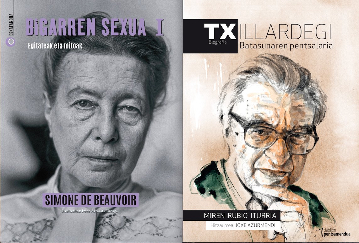 jakin_eus's tweet photo. Simone de Beauvoir eta Txillardegi elkarren alboan izango dituzu zain @durangokoazoka ko #Jakin en standean.
Zatoz 👉https://t.co/jyzqq34L48
@Eskafandra_ @elkar https://t.co/imnYqadTGq