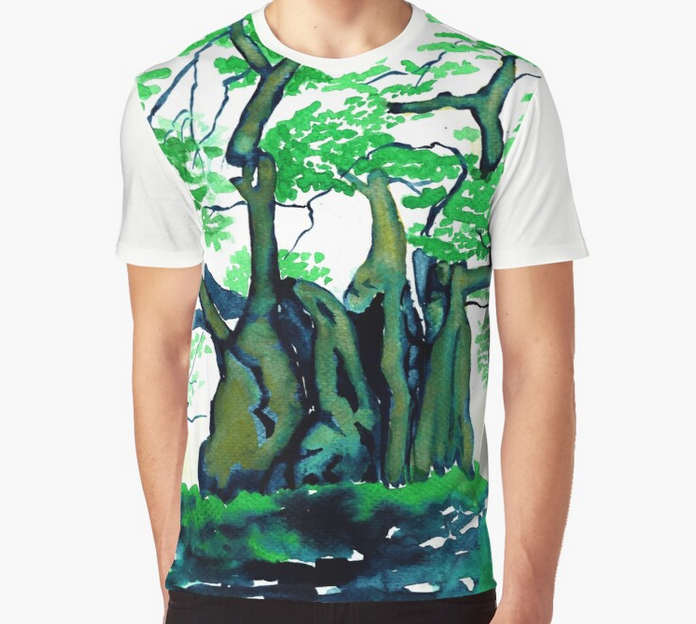 Men's graphic T-shirts in my online Redbubble shop tinyurl.com/s466s59 In a choice of black or white #mensfashion #menstshirts #menstees #tees #tshirts #menswear #giftsforhim #christmasgifts #trees #TreesforLife #watercolour #Derbyshire #oldmanofcalke #nature #giftideas #arts