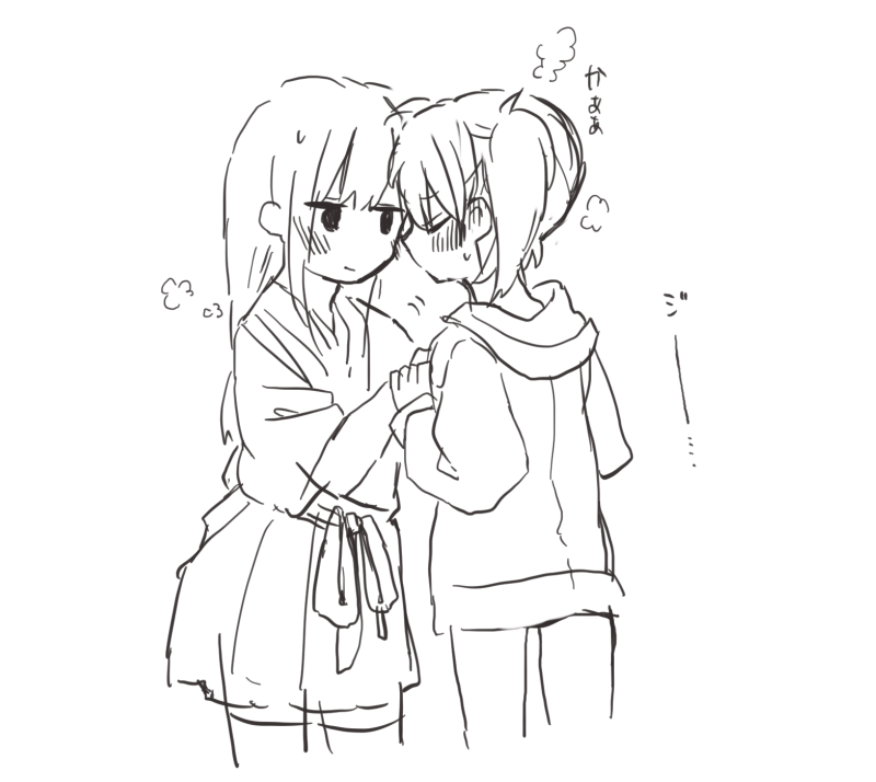 加賀さんがゆきかじぇ水着モード描いたときに描いてたやつが出てきた!2枚目は赤城さんが脱がそうとしている 