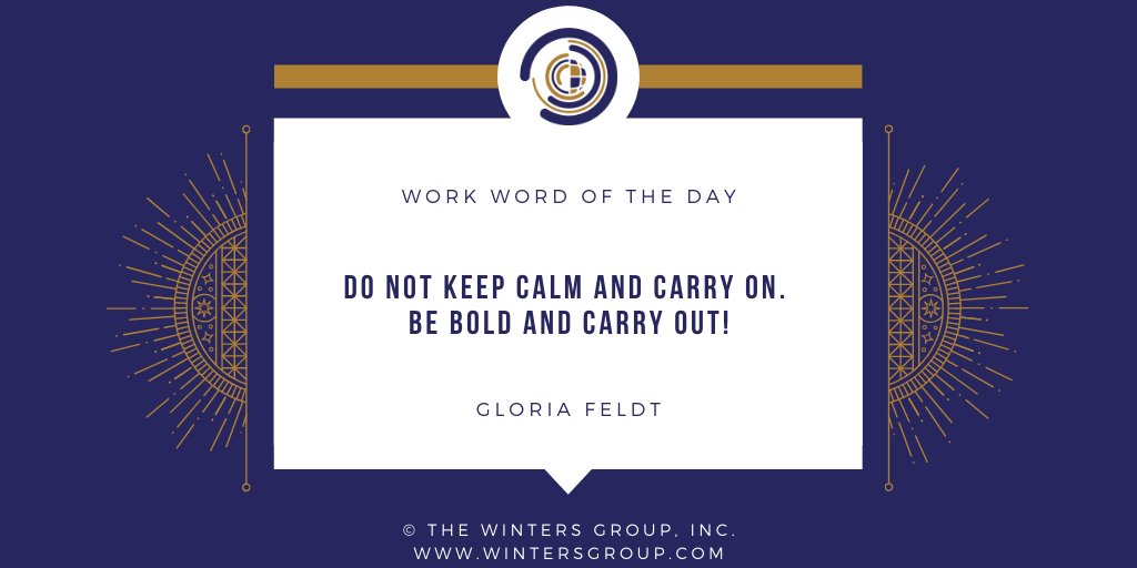 TheWintersGroup's tweet photo. Do not keep calm and carry on. Be BOLD 💥and carry out! – Gloria Feldt
Get the #WWOTD daily: https://t.co/tiZzHSPoAb
#diversityandinclusion #speakup #speakupspeakout #useyourvoice #thursdayvibes #thursdayquotes #thursdaythoughts #thursdaymotivation #dwconf #bebold https://t.co/Lrl4qB2ACu