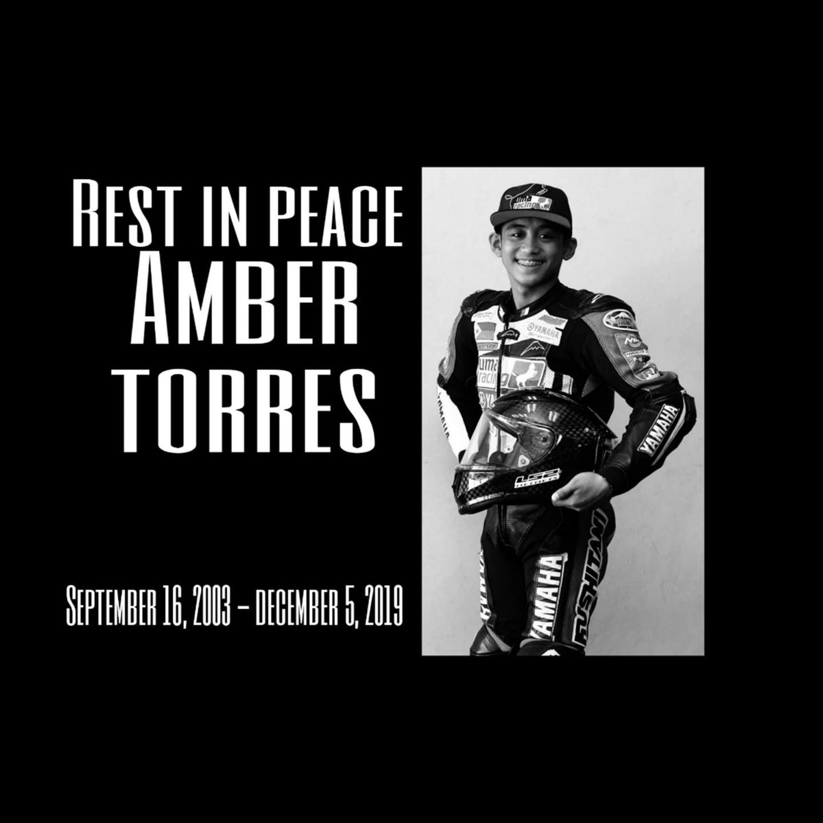 ThirdJonson2's tweet photo. ride in peace amber torres! sayang napaka bata mo pa at ikaw ang future ng motorsport sa Pilipinas. https://t.co/Gn9xFXTnhB
