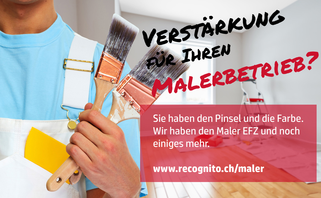 Den #Maler EFZ für Ihren #Malerbetrieb finden, statt suchen. Jetzt bei RECOGNITO #Personalberatung
recognito.ch/maler/#maler