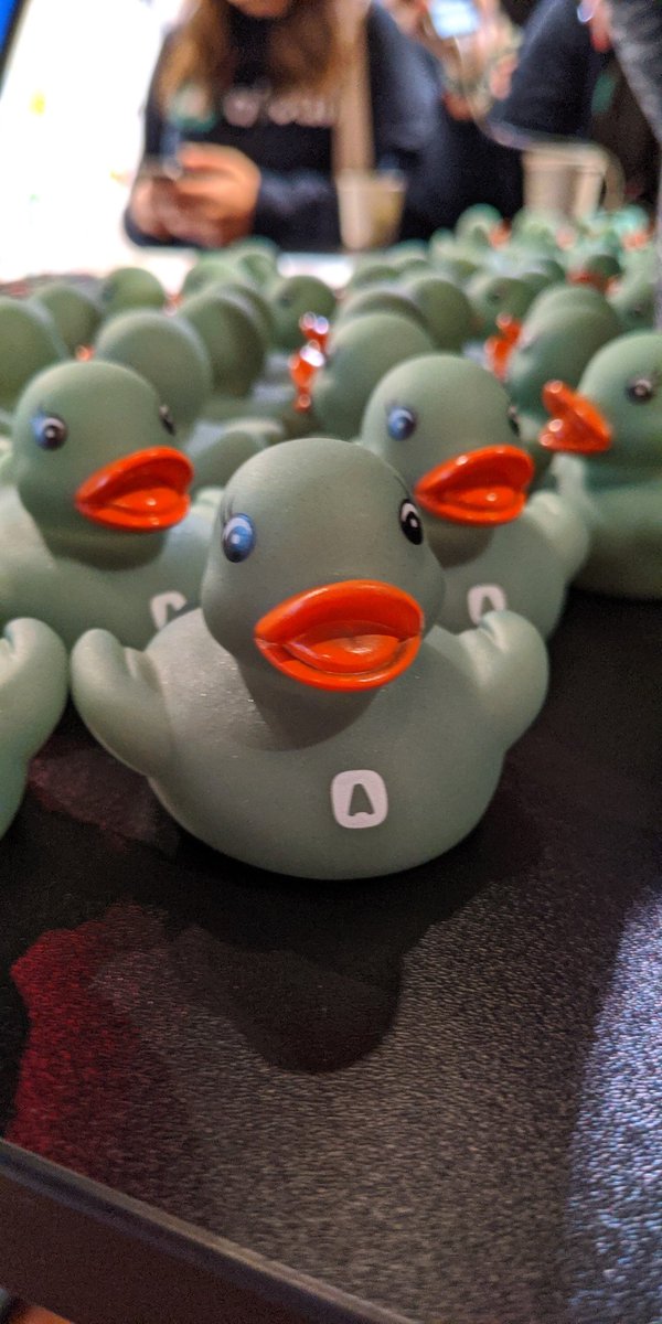 A lot of interesting talks today at #dotJS :) you can also get an aircall duck by our booth