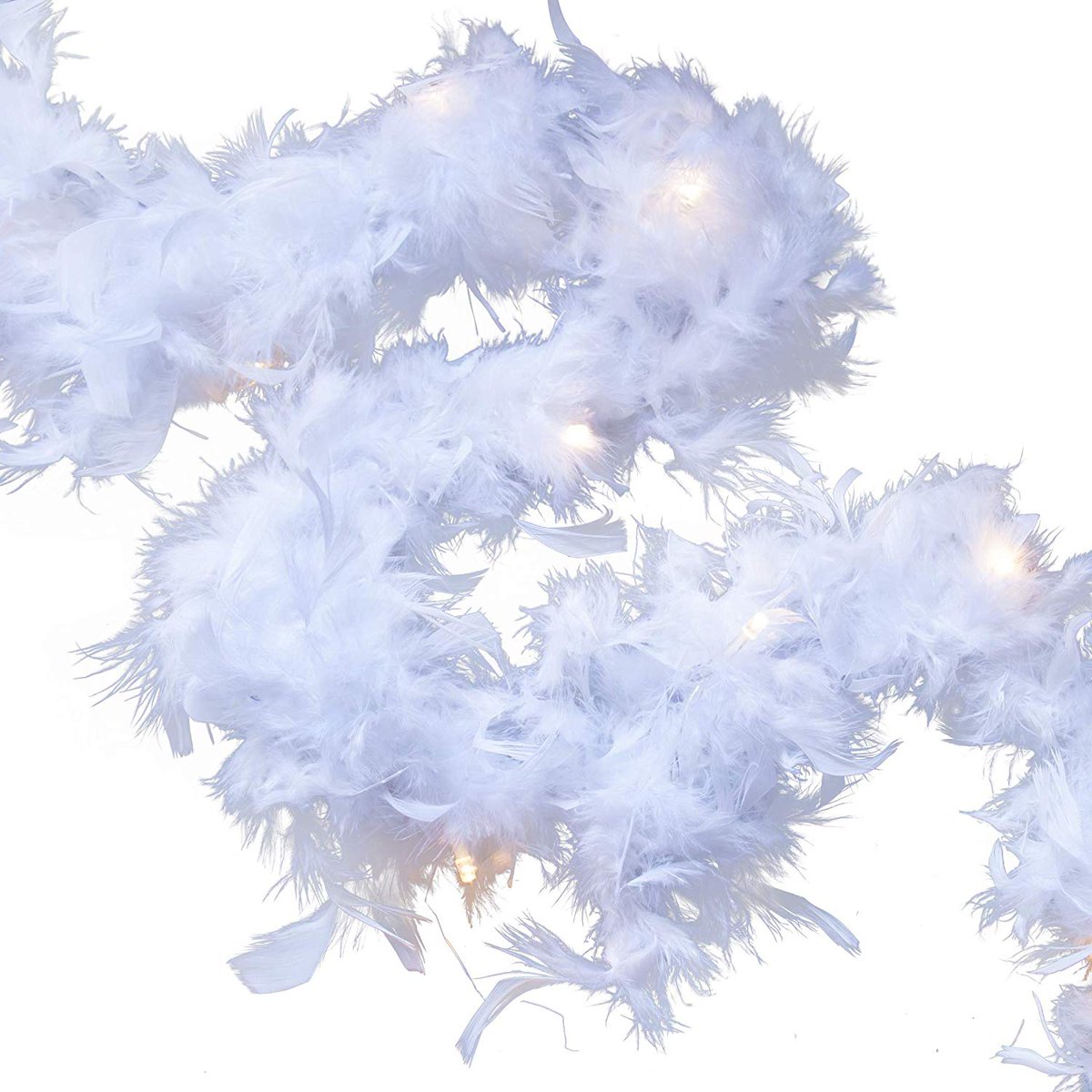 Only 4 sets of our white prelit feather garland left (lots in pink) for this year bit.ly/34Uh5S6