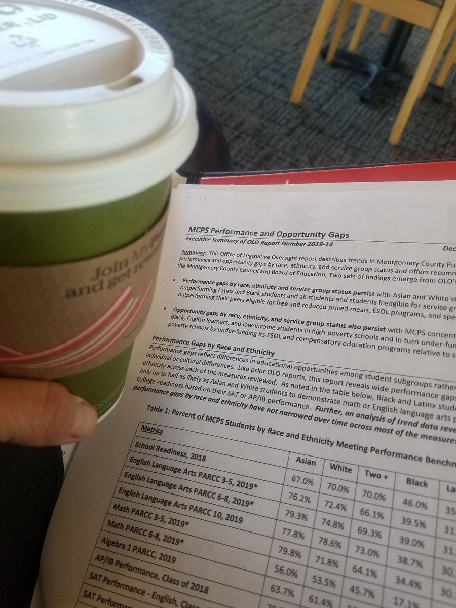 MaryGies's tweet photo. Curled to with @MoCoCouncilMD OLO Report on @MCPS Performance and Opportunity Gaps, prepared by my @LeaderMontMD #coreclassof2020 classmate Dr. Elaine Bonner-Tompkins. #30YearsofLM https://t.co/vqzJuFWvcW