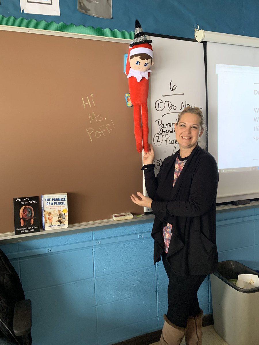 Happy holidays! What a surprise this afternoon. Hi to Hugh Manities our very own elf. 🎄<a href="/AmeliaWWright/">Amelia Wolfe Wright, EdD</a> <a href="/RandolphSchools/">Randolph Schools</a>