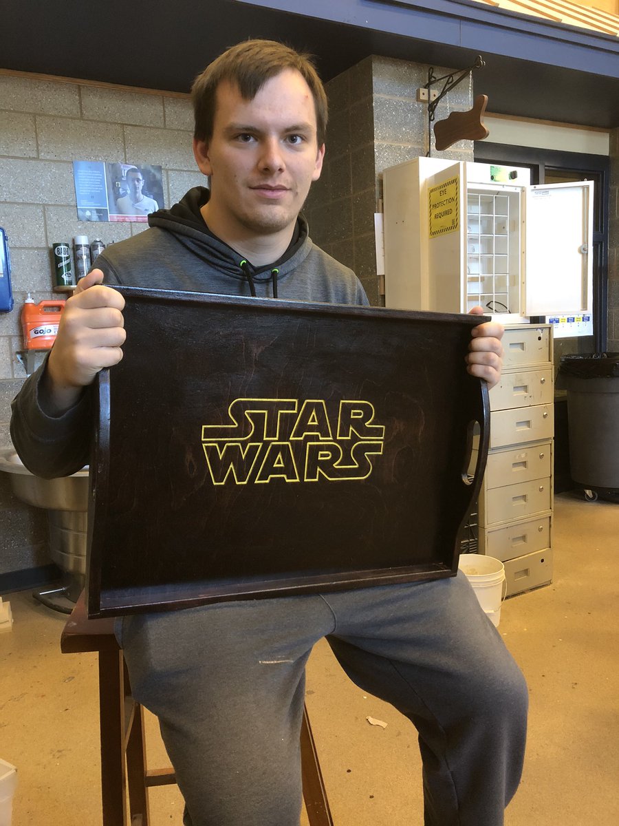EBShopTeach's tweet photo. Dan busting out his starwars tray! Great job man. https://t.co/U8xgw22iJN