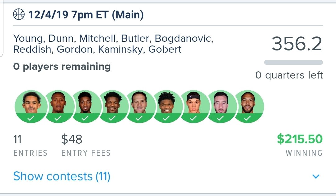 kilisismommy's tweet photo. The best thing about dfs is waking up on the green side. I want to give thanks to my man @DFSHOGG  for all the hard work and great lines. Congrats on the big win last night 😍
and thanks for the early christmas presents 🎉🎁
#DfsMom #Fanduel #Draftkings
#NBA https://t.co/ZRJxfL32v8