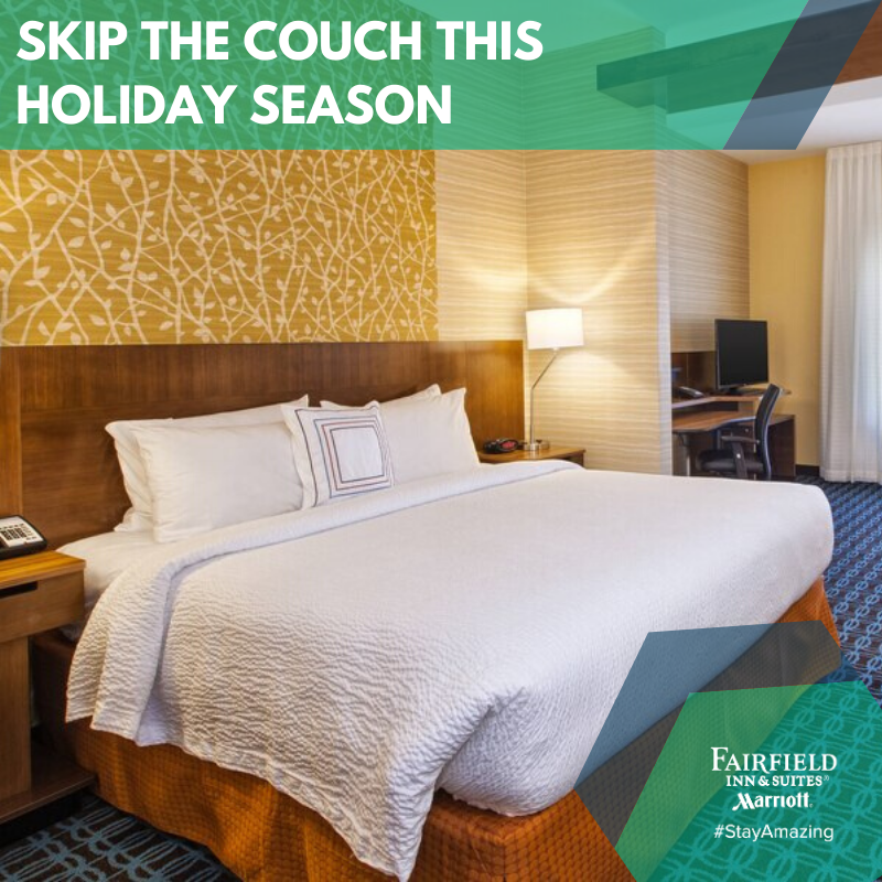 ffisplattsburgh's tweet photo. Skip the couch this holiday season... 🛋️ 
Be comfortable and well-rested for the festivities!
#StayAmazing at the Fairfield Inn &amp; Suites in Plattsburgh

Book your stay TODAY: https://t.co/WjLbCnKFpq https://t.co/fUFK8uRXyI