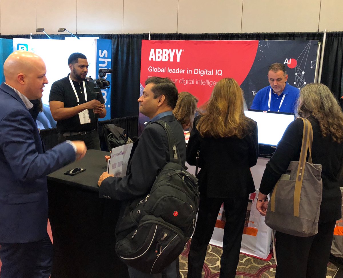 ABBYY_Software's tweet image. ABBYY is having a great time at #IAWeek, New Orleans! Excited to see a huge interest in Intelligent #OCR and #CognitiveAutomation that help enhance #RPA strategy. Are you interested? Swing by our booth to learn more.