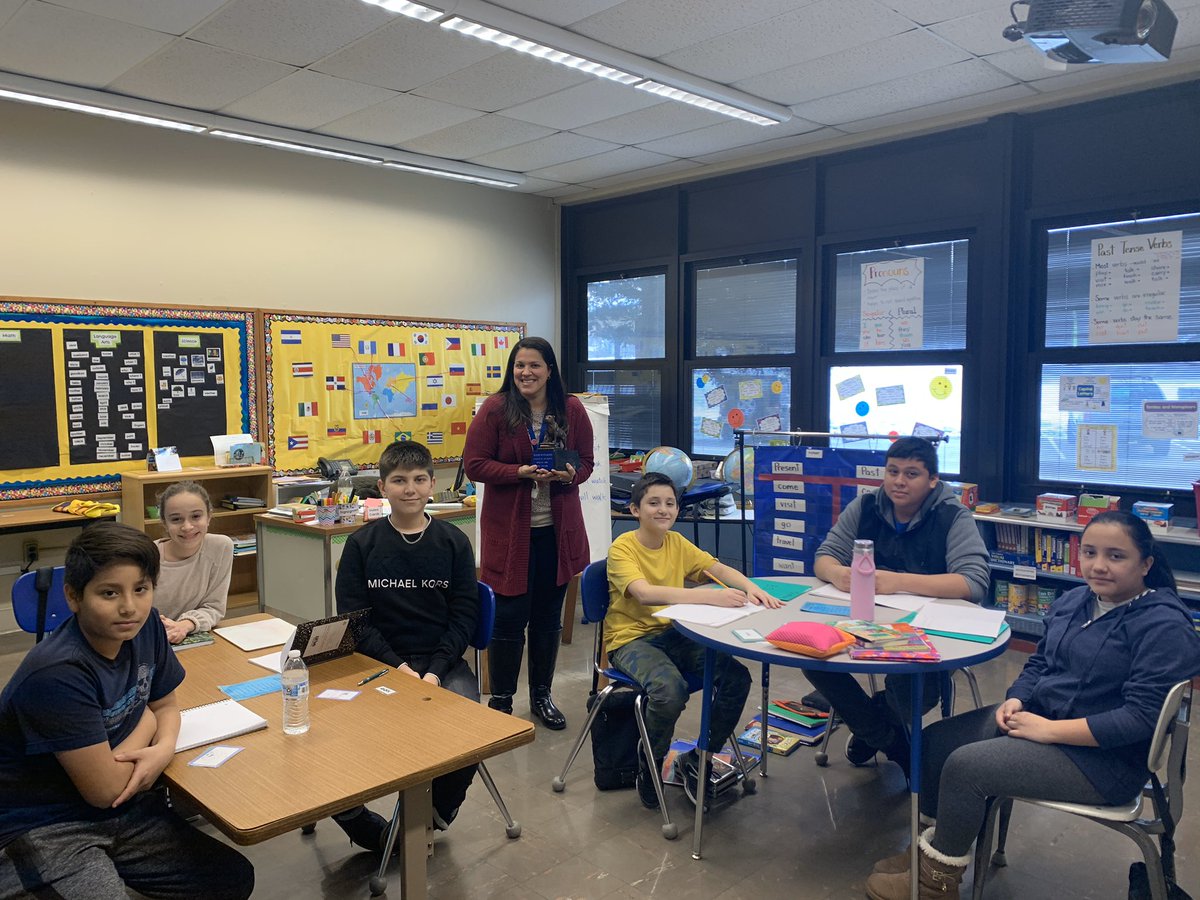 BPSPrincipals's tweet photo. Congratulations to Mrs. Bethancourt - Richard Butler’s Teacher of the Month! She is doing an incredible job with her students. We are very lucky to have her as part of our Bulldog Family! https://t.co/QrOBGg7S2Y