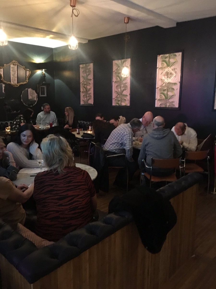 RachelWellens's tweet photo. The St Helens Chamber Christmas Quiz just started who will lift the chamber 2019 trophy....@StHelensChamber thank you to the cinema bar &amp; Balti spice. https://t.co/WW21PzeiHh