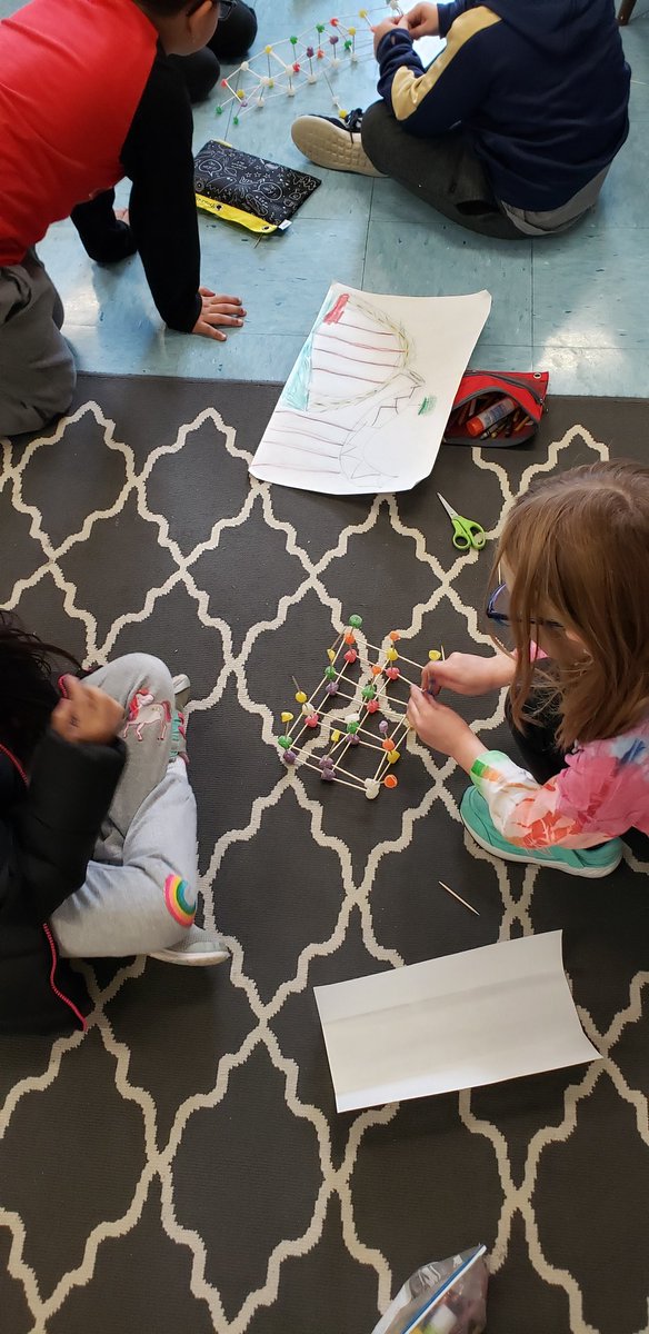 PrincipalMiz's tweet photo. In Mrs. Dawson's first grade Ss are building bridges to help the Gingerbeard man cross the river and escape from the wolf. #MyrtleElementary #EverykidEveryday #KOPROUD https://t.co/27xpxDWHDi