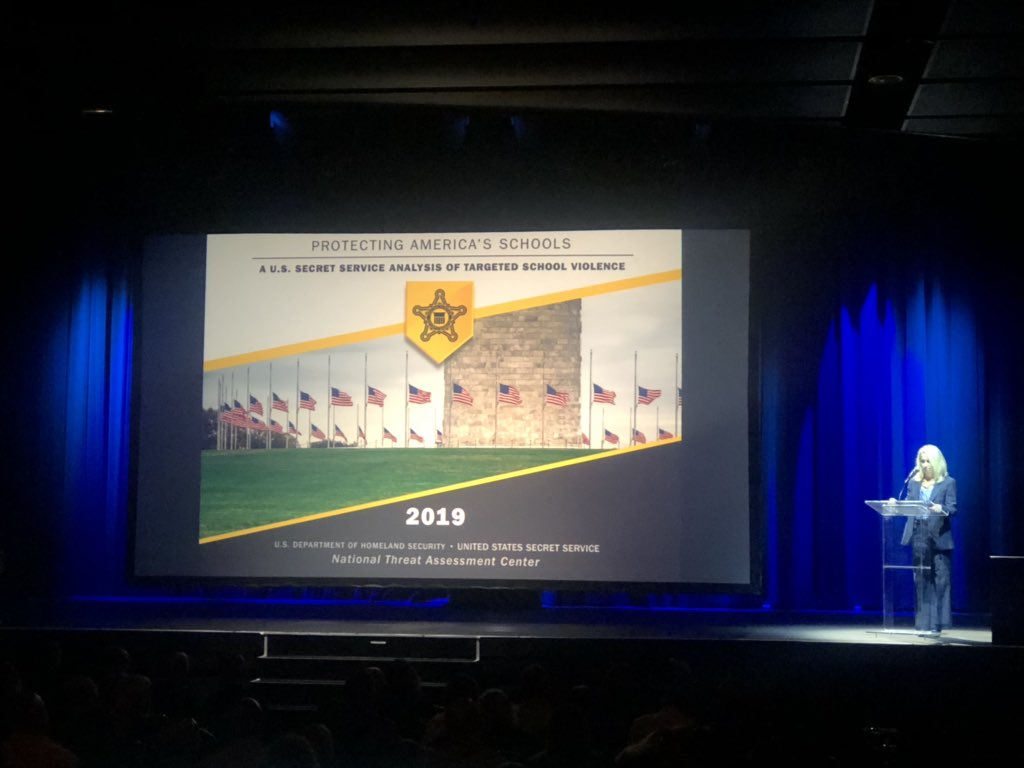 drjohnashby's tweet photo. Amazing work done by those who believe preventing targeted school violence requires: multi-disciplinary approach; collab w/schools, law enforce, mental health. Thanks @USSecretServic1, &amp; families of Columbine, Stoneman Douglas, Sandy Hook, Saugus present for leading change. https://t.co/aBNxgbUnES