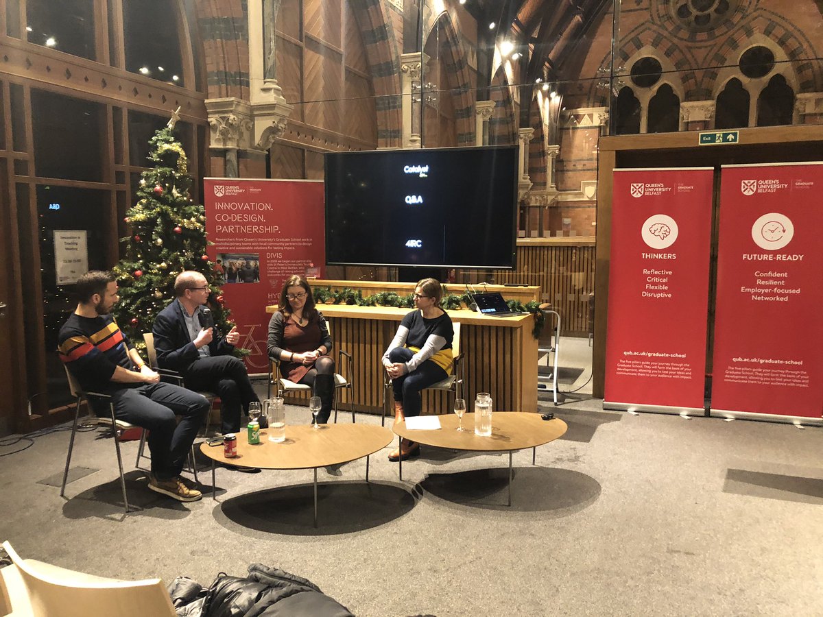CatalystNI_'s tweet photo. Our panel now taking questions from audience. #4IRC Quick Summary: UX isn’t ever complete! How do we get the most diverse needs all using the same product / service? What do people want to know - think of content in this way. Back to user journeys. Finally - Use your data. Phew! https://t.co/d0dm42DcFA