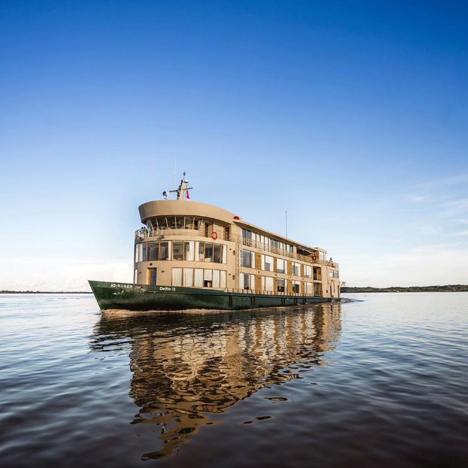 OdysseyMG's tweet photo. .@DelfinAmazon Cruises brings upscale river cruising to the remote and spectacular tributaries of the Upper Peruvian Amazon, offering two 4-day voyages in March and April featuring Marine Biologist, Dr. Joanna Alfaro, specialist in Pink River Dolphins https://t.co/Mr9tUwR9RJ https://t.co/EWeOPuhW9E