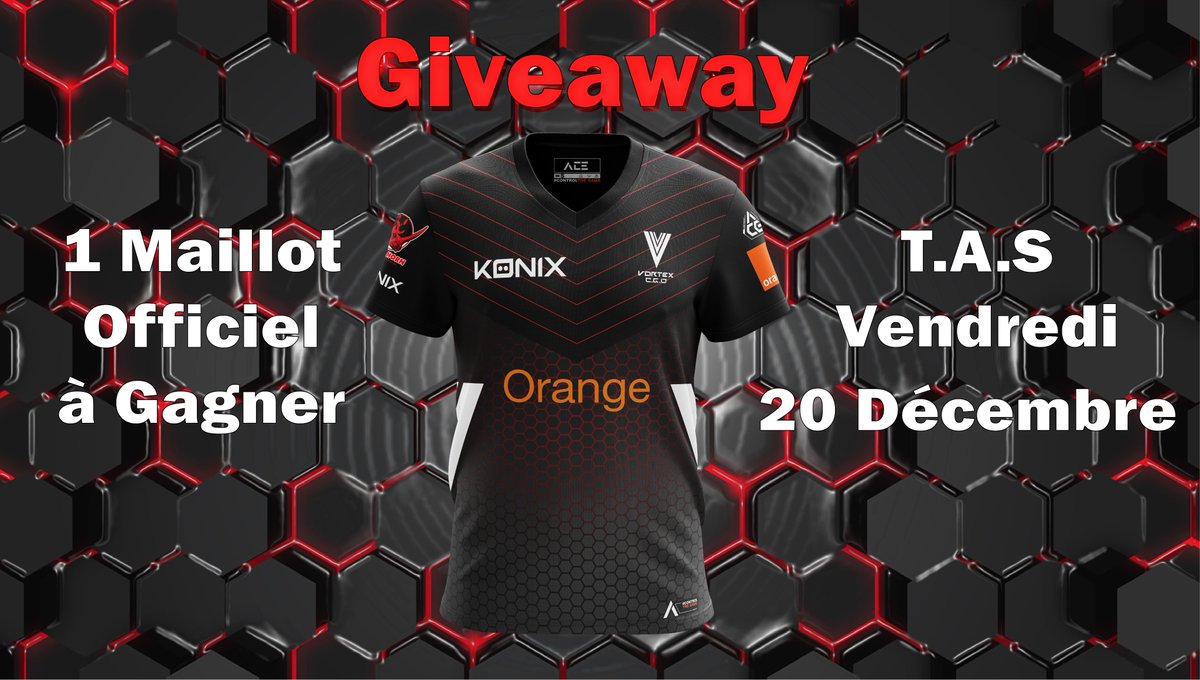VCGOgg's tweet photo. C'est bientôt noël, et pour fêter par la même occasion notre premier anniversaire nous vous proposons de gagner 1 maillot Officiel 😎🥳😜. Pour participer rien de plus simple.

✅ Follow @VorTeXCGO1 
✅ Like le post
✅ RT en mentionnant 2 amis.

T.A.S le 20/12/2019

Good Luck 😜 https://t.co/2A1Nd4MXLp