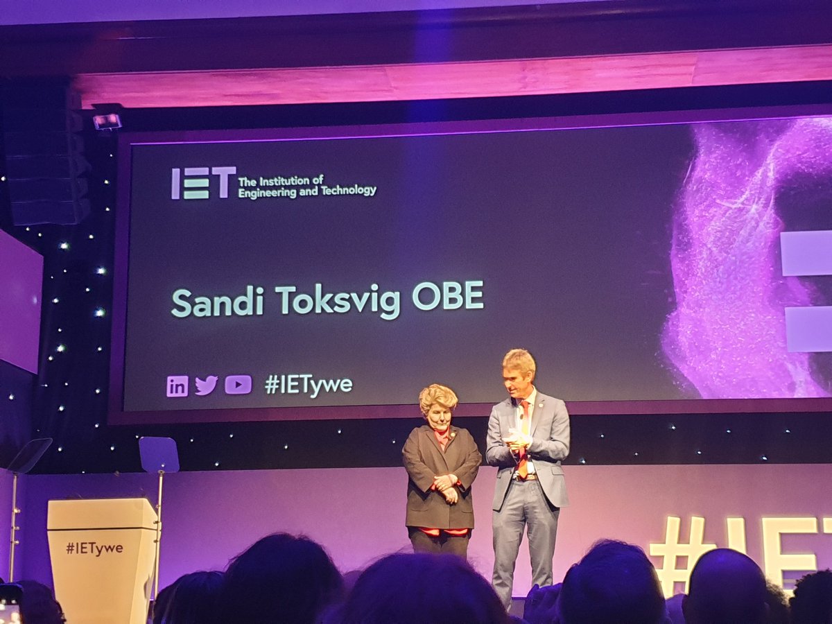 What a treat! Sandi Toksvig MCs our event! #IETywe