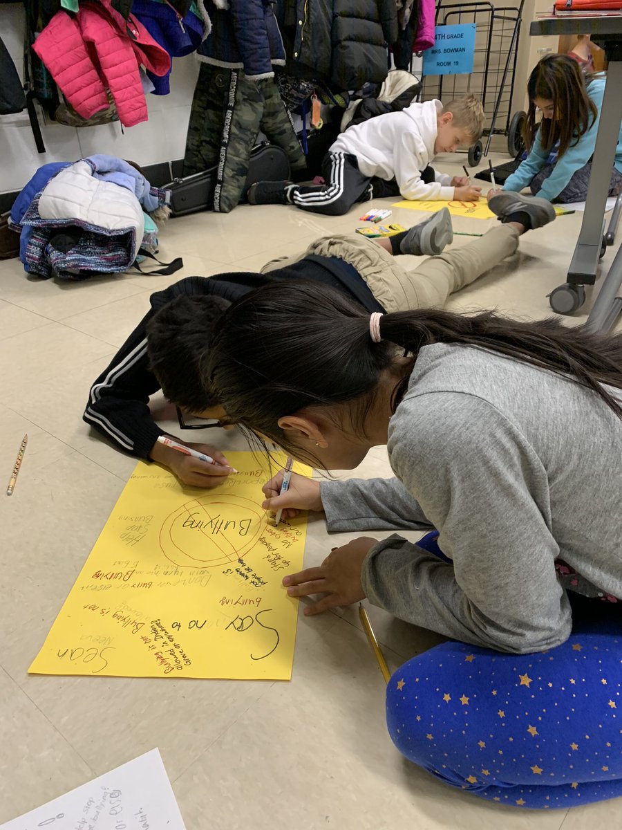 cbowmana's tweet photo. 4th graders made amazing  Anti-Bullying posters during Second Step! #iginspires https://t.co/tQfCIYzcjp
